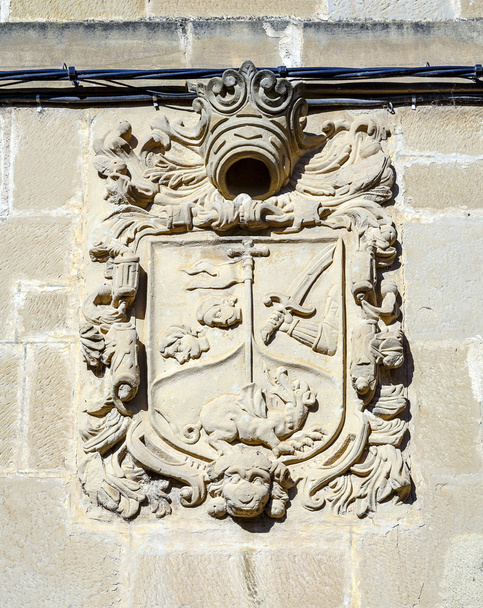 Medieval stony coat of arms in Cuzcurrita - Photo, Image