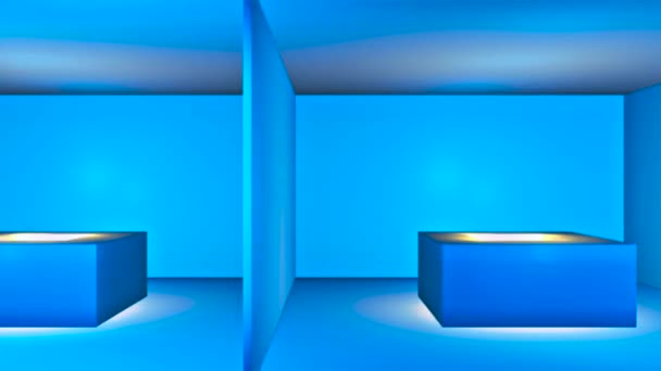 Übertragung vorbei an High-Tech-Räumen Boxengasse, blau, Transport, 3D, HD - Filmmaterial, Video