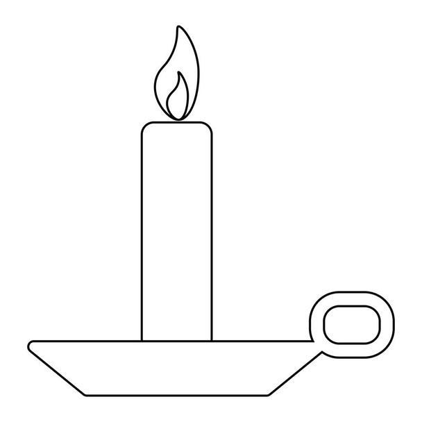 Проста ілюстрація ікони свічки Концепція різдвяного свята
 - Вектор, зображення