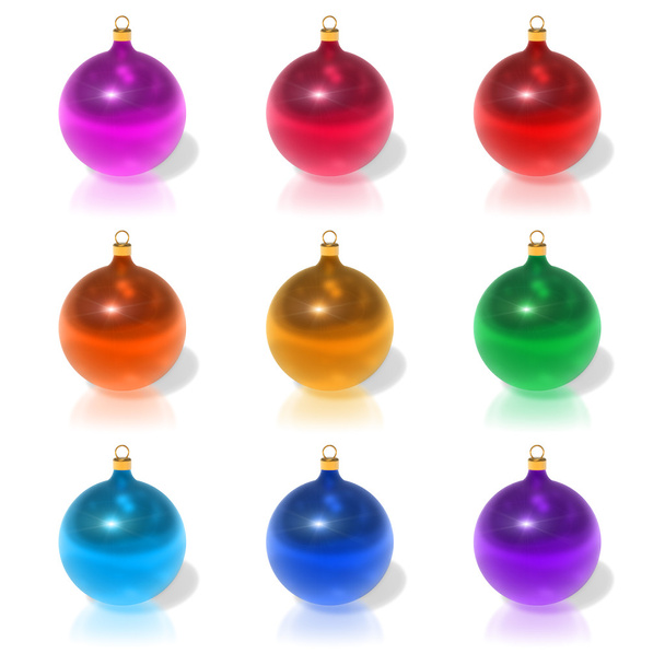 Set of color Christmas balls - Фото, изображение