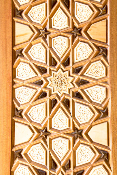 ornamento tradicional de madera floral turco - Foto, imagen
