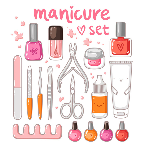 Manicure set - Vector, Image