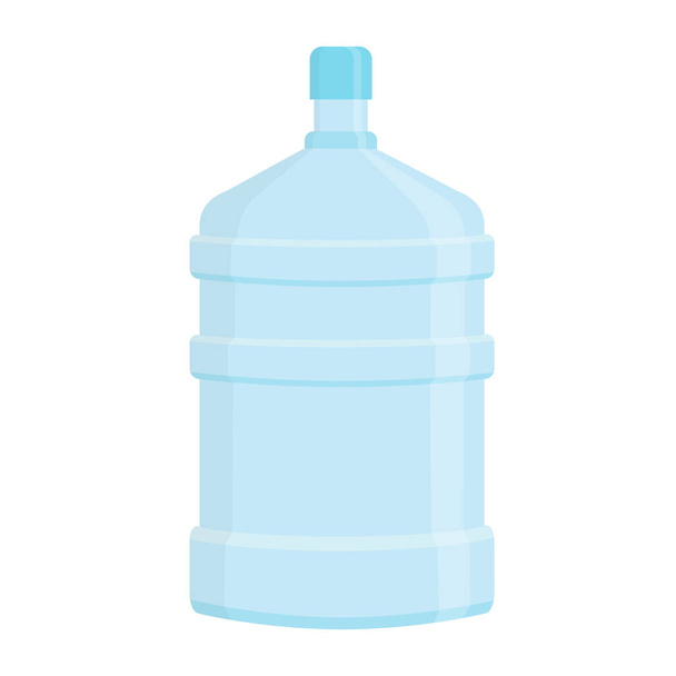 5ガロンの水ボトル。プラスチック製の大きな容器。きれいなミネラル飲料水。ベクトル平面図 - ベクター画像