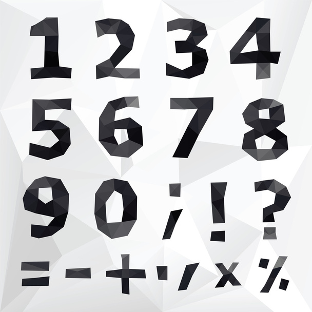 Polygonal number set. - Vector, Image