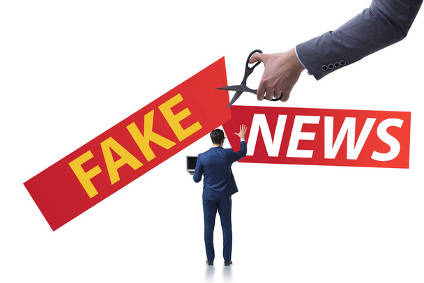 Fake-News-Konzept im Konzept der Informationsmanipulation - Foto, Bild