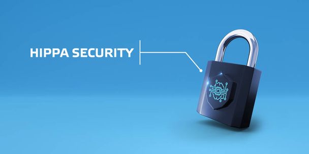 Koncepcja prywatności technologii bezpieczeństwa cybernetycznego. Hippa Security - Zdjęcie, obraz