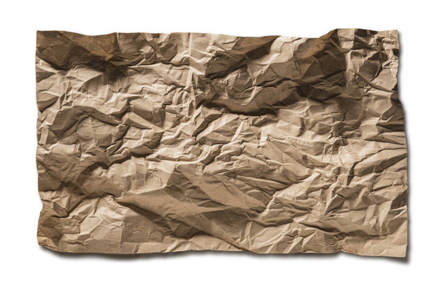Old brown rumpled paper texture background sheet of paper ,paper textures are perfect for your creative paper backdrop. - 写真・画像