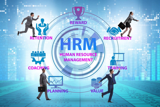 HRM - Concetto di gestione delle risorse umane con l'uomo d'affari - Foto, immagini