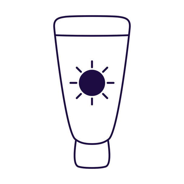 sun blocker tube line style icon - Vector, Image