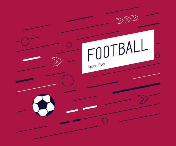 Футбольний банер на червоному тлі
 - Вектор, зображення