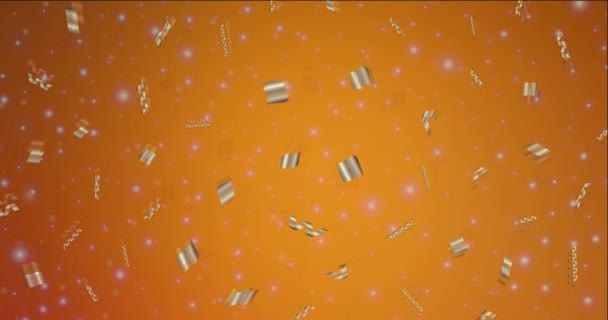4K looping licht oranje animatie in kerststijl. - Video