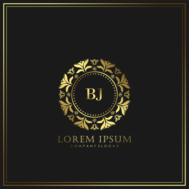 BJ Carta Inicial de Lujo Logo plantilla en vector para Restaurante, Royalty, Boutique, Café, Hotel, Heráldico, Joyería, Moda y otros vector de ilustración - Vector, Imagen