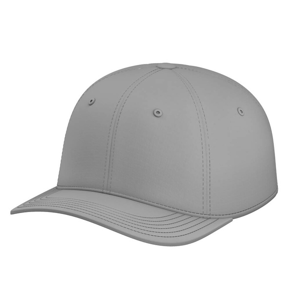3d renderowania czapki baseballowej makieta widok z góry w białym kolorze bazowym - Zdjęcie, obraz