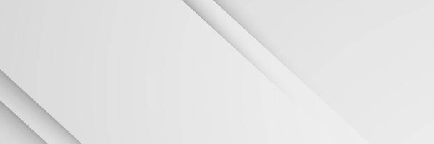 Banner Abstrakte geometrische weiße und graue Farbe Hintergrund Vektor Illustration. - Vektor, Bild