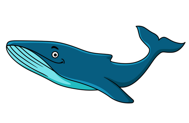大きいシロナガスクジラ マスコット - ベクター画像