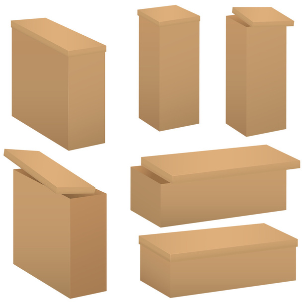 Σύνολο κουτιών - Διάνυσμα, εικόνα
