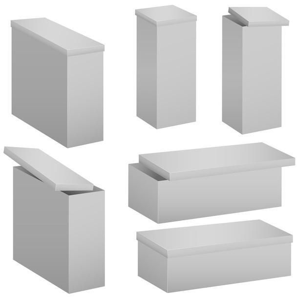Caja gris conjunto
 - Vector, Imagen