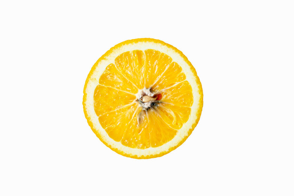 Limón con molde sobre fondo blanco - Foto, Imagen