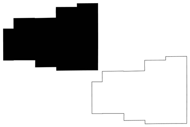 Allen County, Ohio State (U.S. County, United States of America, USA, U.S., US) mapa vector illustration, scribble sketch Allen map - Vector, Imagen