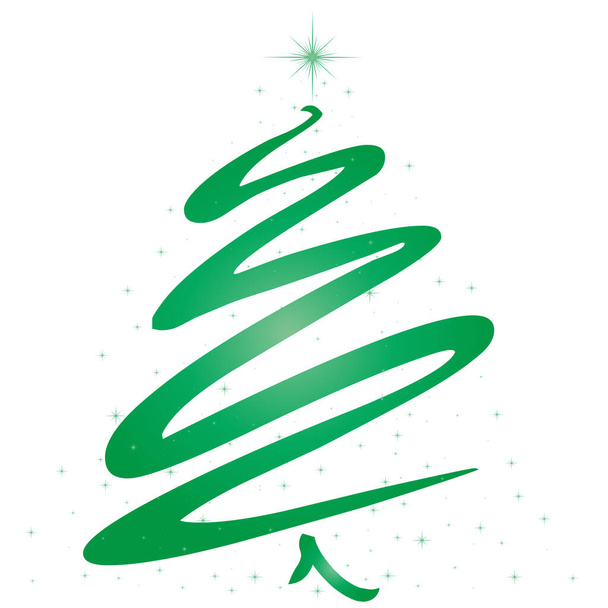 Green Christmas Tree with copy space - Photo, Image