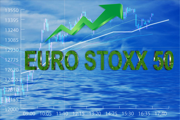 Értéktőzsde Euro Stoxx 50 index - Fotó, kép