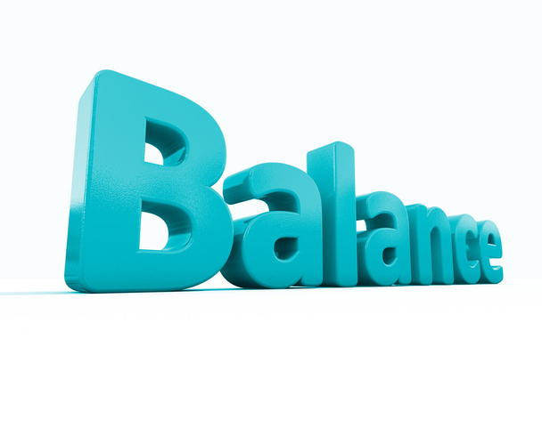 3D slovo rovnováha - Fotografie, Obrázek