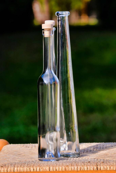 Photo Picture of Vintage Old Fashioned Glass Bottle - Photo, Image