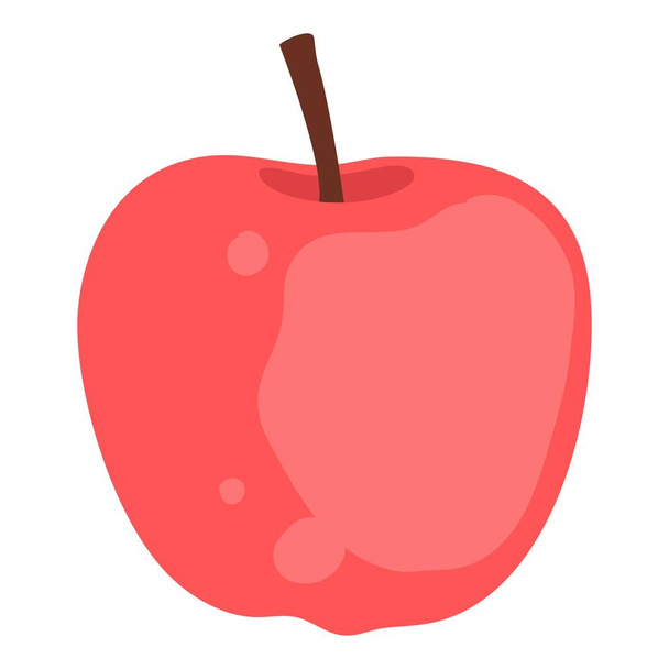 Rode boom appel pictogram, cartoon en platte stijl - Vector, afbeelding