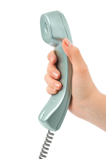 Telephone in hand - Фото, изображение