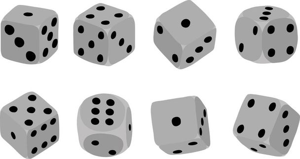 Isolated Dice set. rolling dice set. Vector rolling dice set - Vector, Image