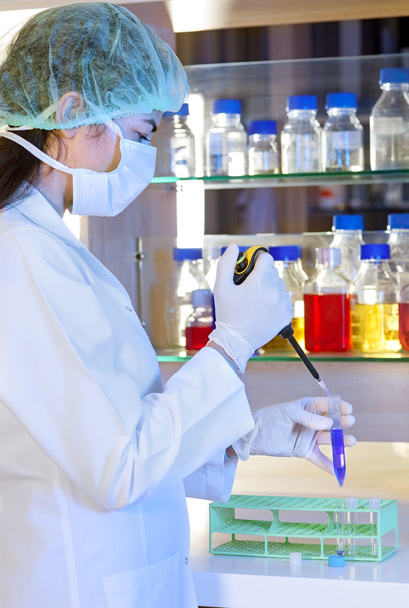  Female lab technician at work in a laboratory.  - Φωτογραφία, εικόνα
