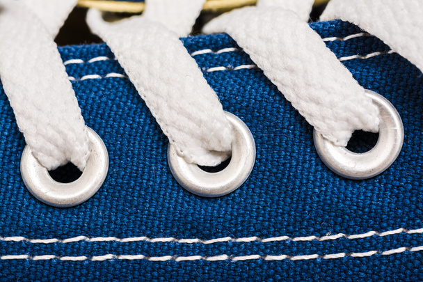 sznurówki do butów tenisówki niebieski - Zdjęcie, obraz