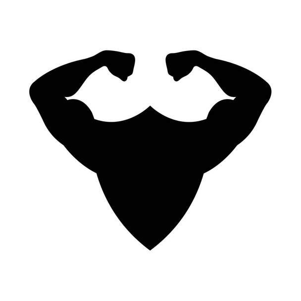 Vector moderno escudo concepto e icono muscular - Vector, imagen