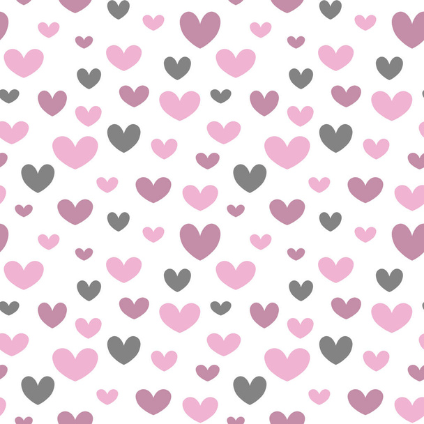 Pattern with pastel hearts. Vector illustration. - Vecteur, image