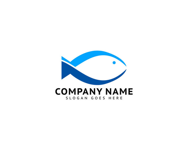 魚のロゴ抽象的なデザインベクトルテンプレート、シーフード店のレストランロゴタイプのコンセプトアイコン - ベクター画像