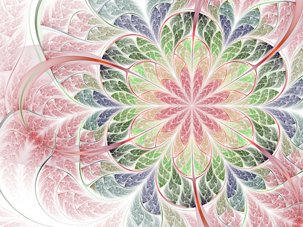 Мягкий красочный фрактальный цветок, цифровые произведения искусства для творческого графического дизайна
 - Фото, изображение