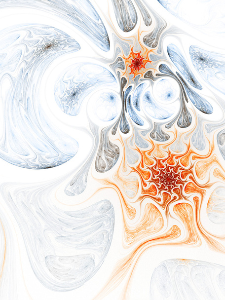 zachte oranje fractal spiralen, digitale kunst voor creatieve grafisch ontwerp부드러운 오렌지 프랙탈 나선, 크리에이 티브 그래픽 디자인에 대 한 디지털 아트 워크 - Foto, afbeelding