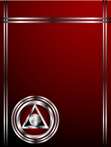 ένα βαθύ κόκκινο και ασημένιο επαγγελματική κάρτα ή ένα πρότυπο υπόβαθρο - Διάνυσμα, εικόνα
