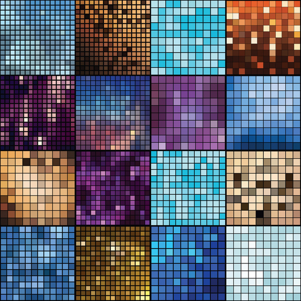 Mosaic vector backgrounds. - Vector, Image