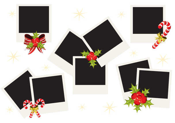 Christmas photo frames - Vector, Image