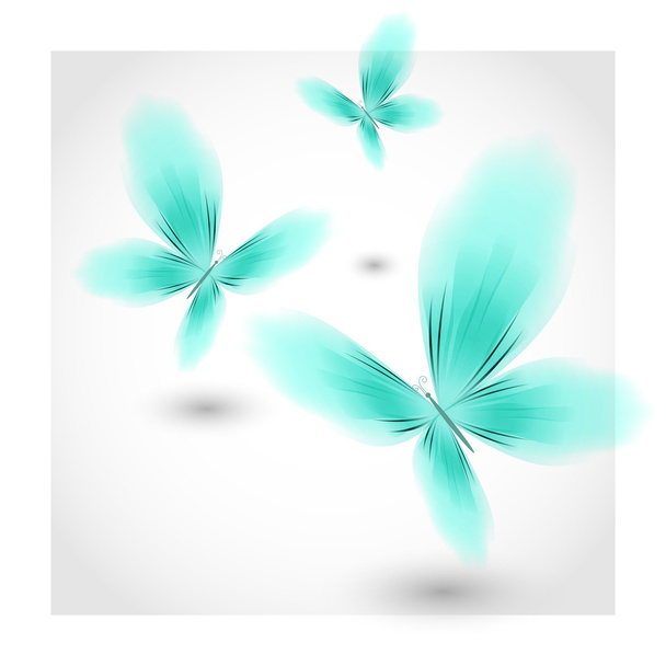 světle modrá motýli chvění vzduchu - Vektor, obrázek