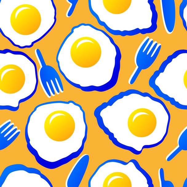 naadloze ontbijt patroon - Vector, afbeelding