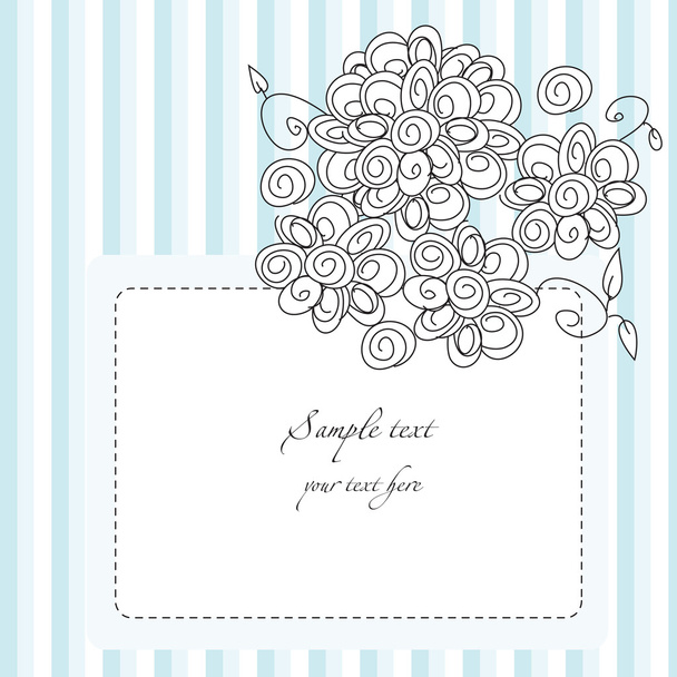 Flowers greeting card - Vector, Image