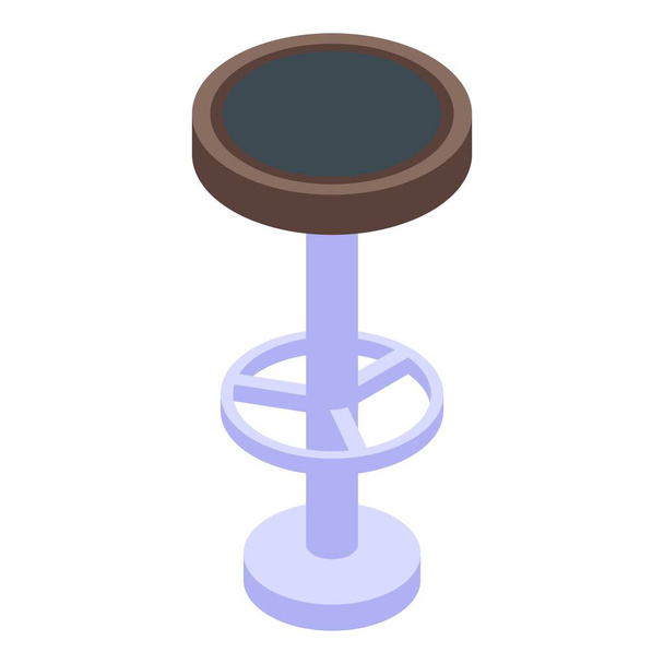 Bar counter chair icon, isometric style - Vector, Imagen