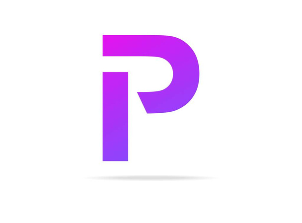 P-літерний дизайн логотипу піктограми. Для торгової марки, елементів шаблонів, креативного плакату тощо
 - Вектор, зображення