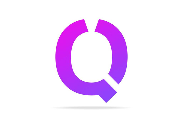 Q letter logo pictogram ontwerp. Voor merklabel, desing template elementen, creatieve poster en meer - Vector, afbeelding