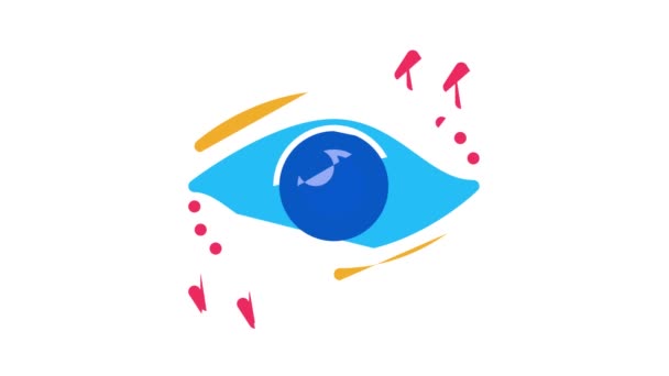 Eyelid Surgery Healthy Icon Animation - Footage, Video