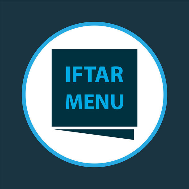 Icona del menu simbolo colorato. Elemento iftar isolato di qualità premium in stile trendy. - Vettoriali, immagini