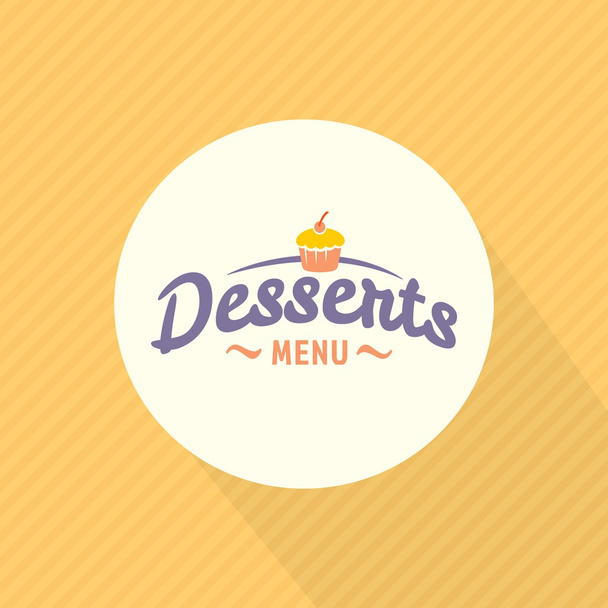 Dessert Menu design template - Вектор,изображение