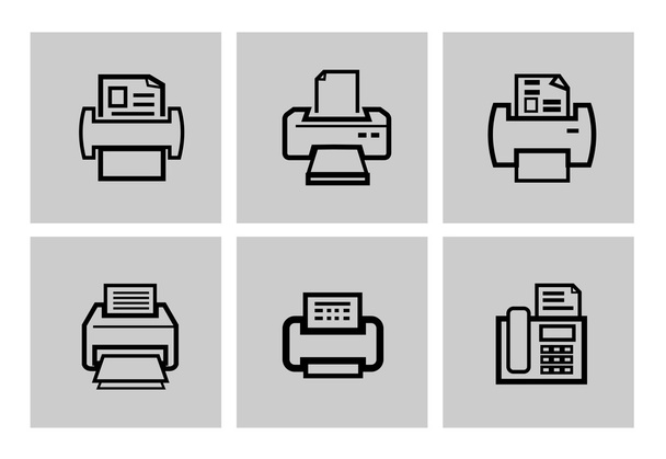 Printer icons - Vektor, Bild